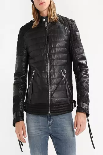 men's genuine lambskin leather biker jacket classic moto zip style exclusive sophisticated