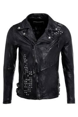 men's genuine lambskin leather biker jacket classic moto zip style exclusive classic 1