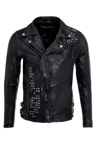 men's genuine lambskin leather biker jacket classic moto zip style exclusive classic