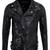 Men's genuine lambskin leather jacket leather motorcycle biker racer style jacket-cl-m109