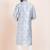 Blue jacquard silk premium designer festive wear kurta pyjama set