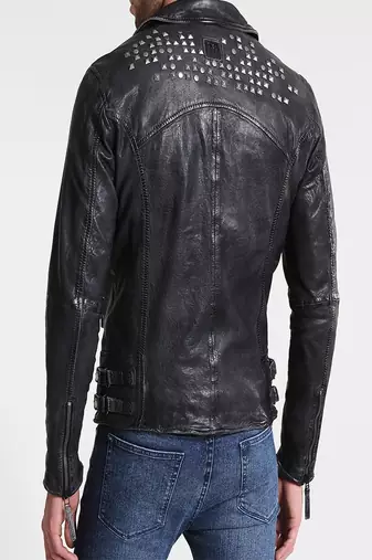 men's genuine lambskin leather biker jacket classic moto zip style exclusive classic