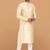 yellow jacquard silk premium designer festive wear kurta pyjama set