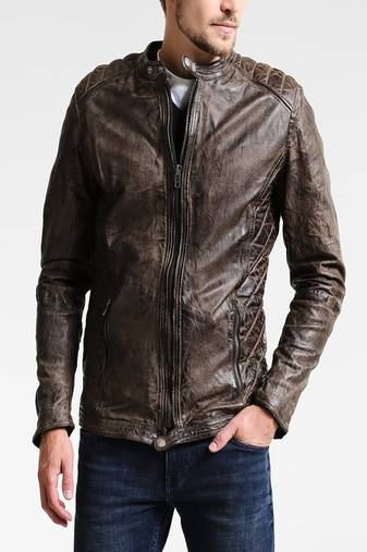 men's genuine lambskin leather biker jacket classic moto zip style exclusive versatile