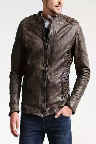 men's genuine lambskin leather biker jacket classic moto zip style exclusive versatile