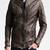 Men's genuine lambskin leather jacket leather motorcycle biker racer style jacket-cl-m110