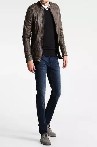 men's genuine lambskin leather biker jacket classic moto zip style exclusive versatile
