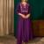 Violet color rich girlie looks silk slub fabric embroidered readymade partywear suit for girl