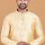 yellow jacquard silk premium designer festive wear kurta pyjama set