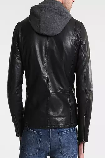 men's genuine lambskin leather biker jacket classic moto zip style exclusive timeless