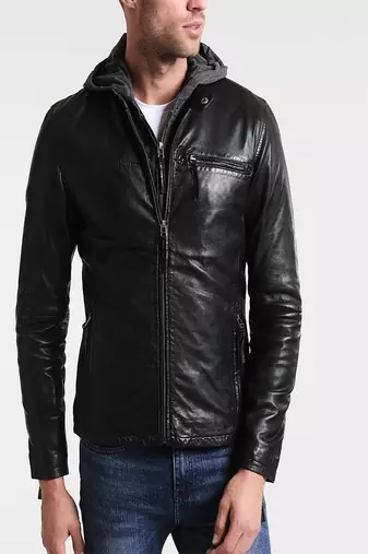 men's genuine lambskin leather biker jacket classic moto zip style exclusive timeless