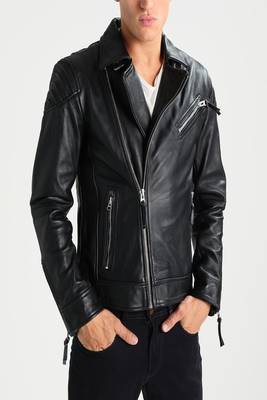 men's genuine lambskin leather biker jacket classic moto zip style exclusive distinctive 1