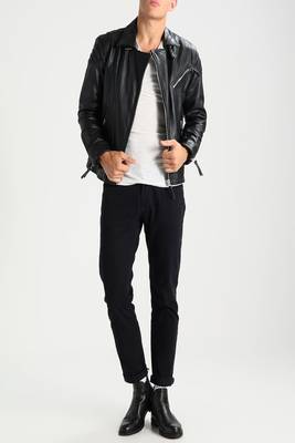 men's genuine lambskin leather biker jacket classic moto zip style exclusive distinctive 3