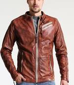 men's black lambskin leather jacket classic zip up style premium unique