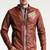 Men's black genuine lambskin leather jacket modern fashion outfit leather jacket-l114