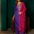 Violet color rich girlie looks silk slub fabric embroidered readymade partywear suit for girl