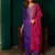 Violet color rich girlie looks silk slub fabric embroidered readymade partywear suit for girl