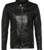 Men's genuine lambskin leather jacket leather motorcycle biker racer style jacket-cl-m115