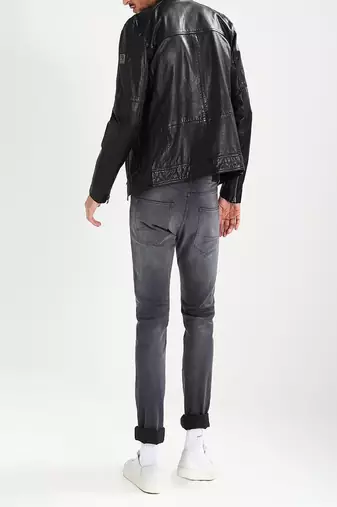 men's genuine lambskin leather biker jacket classic moto zip style exclusive luxury