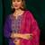 Violet color rich girlie looks silk slub fabric embroidered readymade partywear suit for girl