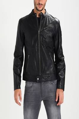 men's genuine lambskin leather biker jacket classic moto zip style exclusive luxury 3