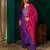 Violet color rich girlie looks silk slub fabric embroidered readymade partywear suit for girl