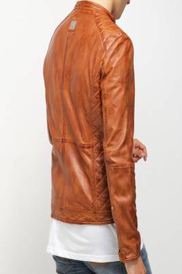 men's genuine lambskin leather biker jacket classic moto zip style exclusive deluxe 2