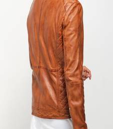 Men's genuine lambskin leather jacket leather motorcycle biker racer style jacket-cl-m116