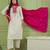 Off white color rich girlie looks silk fabric embroidered readymade partywear suit for girl