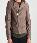men's genuine lambskin leather jacket leather motorcycle biker racer style jacket-cl-m117