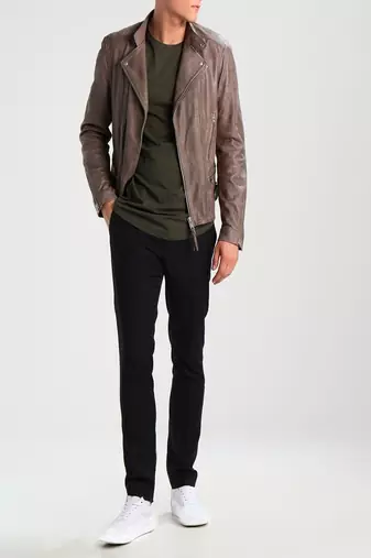 men's genuine lambskin leather biker jacket classic moto zip style exclusive elite