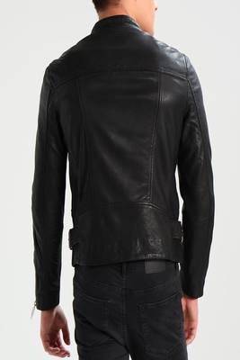 men's genuine lambskin leather biker jacket classic moto zip style exclusive select 2