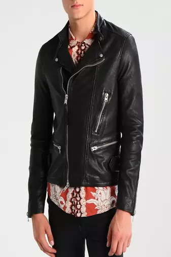 men's genuine lambskin leather biker jacket classic moto zip style exclusive select