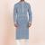 Blue/white rayon with sequenc embroidery premium designer festive wear kurta pyjama set