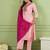 Peach color rich girlie looks silk fabric embroidered readymade partywear suit for girl