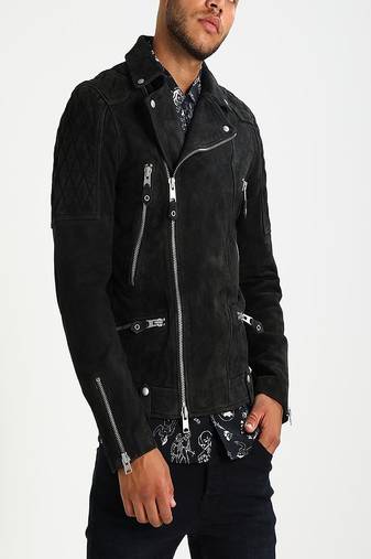 men's genuine lambskin leather biker jacket classic moto zip style exclusive signature