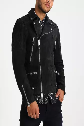 men's genuine lambskin leather biker jacket classic moto zip style exclusive signature