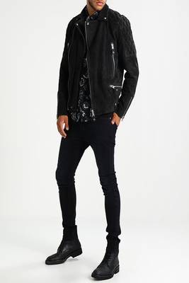 men's genuine lambskin leather biker jacket classic moto zip style exclusive signature 3