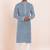 Blue/white rayon with sequenc embroidery premium designer festive wear kurta pyjama set