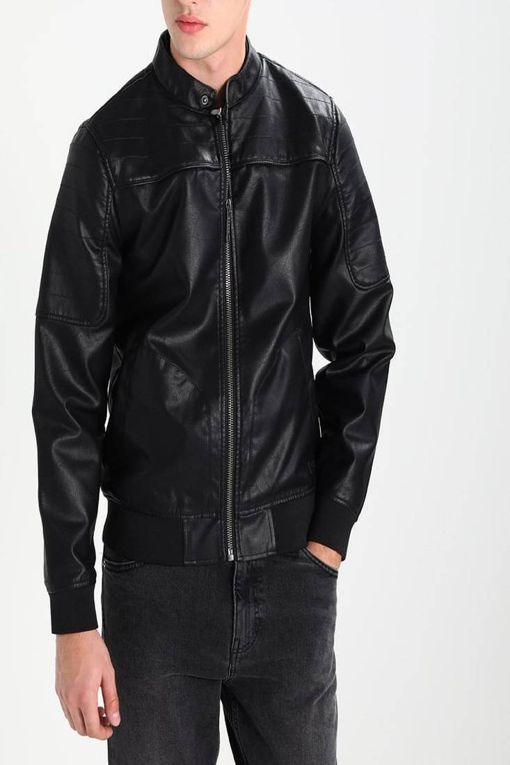 Men's genuine lambskin leather jacket leather motorcycle biker racer style jacket-cl-m121