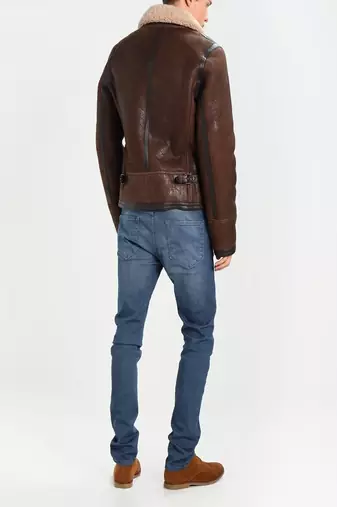 men's genuine lambskin leather biker jacket classic moto zip style exclusive original