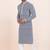 Navy blue/white rayon with sequenc embroidery premium designer festive wear kurta pyjama set