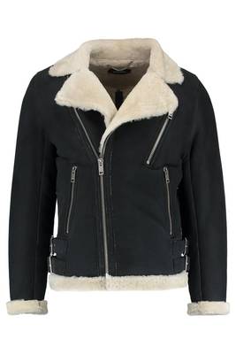 men's black lambskin leather jacket classic zip up style premium high quality 3