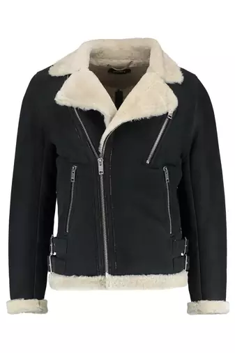 men's black lambskin leather jacket classic zip up style premium high quality