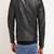 Men's black genuine lambskin leather jacket modern fashion outfit leather jacket-l128