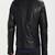 Men's black genuine lambskin leather jacket modern fashion outfit leather jacket-l131