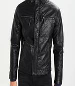 men's black lambskin leather jacket classic zip up style premium fine