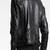 Men's black genuine lambskin leather jacket modern fashion outfit leather jacket-l134