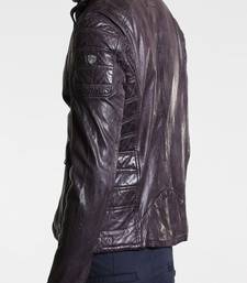 Men's genuine lambskin leather jacket leather motorcycle biker racer style jacket-cl-m135
