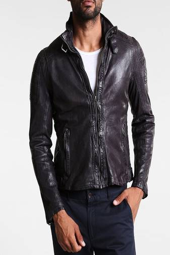 Men's genuine lambskin leather jacket leather motorcycle biker racer style jacket-cl-m135